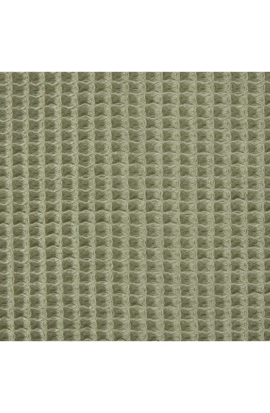 Shop Calvin Klein Waffle Weave Shower Curtain In Sage Green