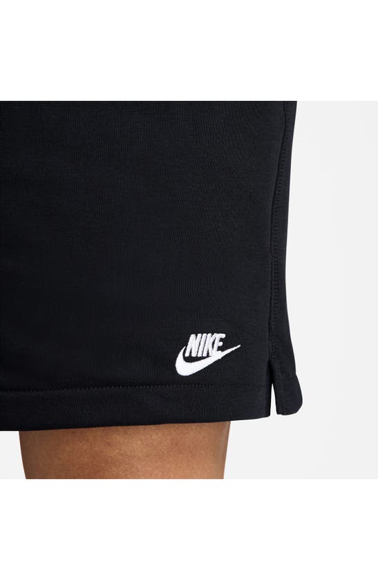 Nike Men's Club French Terry Flow Shorts In Black/ Black/ White