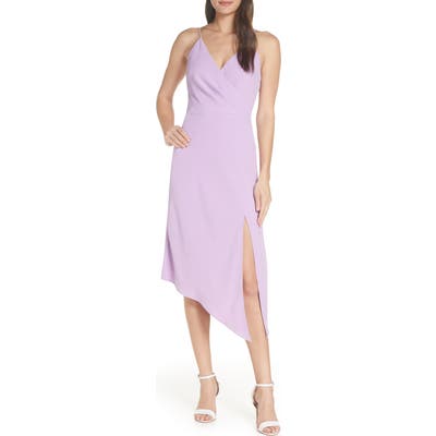 Finders Keepers Mae Asymmetrical Hem Midi Dress, Purple