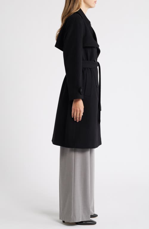 Fleurette Paxton Wool Trench Coat In Black