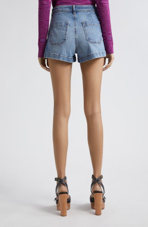 Shop Ramy Brook Flyn Button-fly Denim Shorts In Lightwash