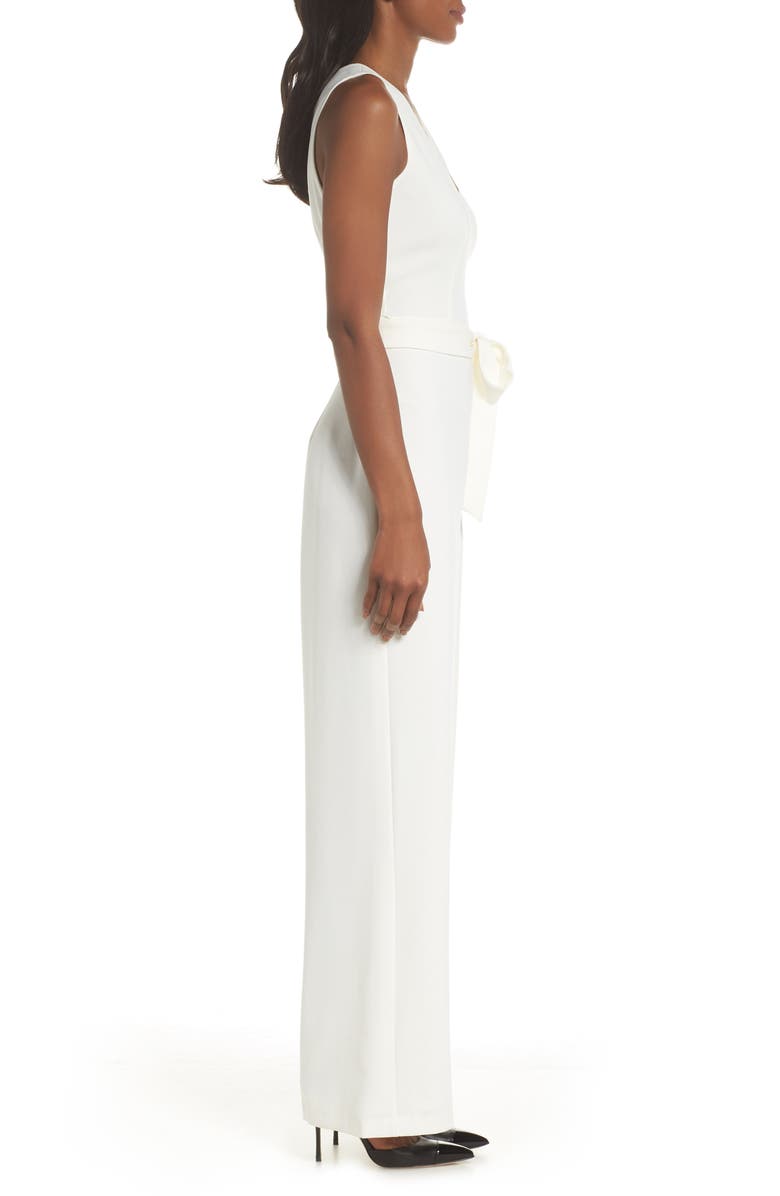 Vince Camuto Tie Front Wide Leg Jumpsuit, Alternate, color, 