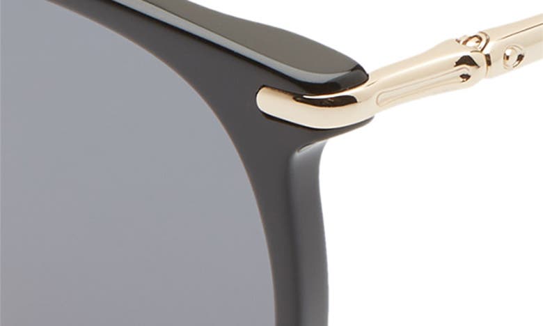 Longchamp Roseau 54mm Round Sunglasses In Black/ Green
