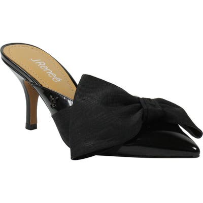 J. Renee Elonna Asymmetrical Bow Pointed Toe Mule B - Black