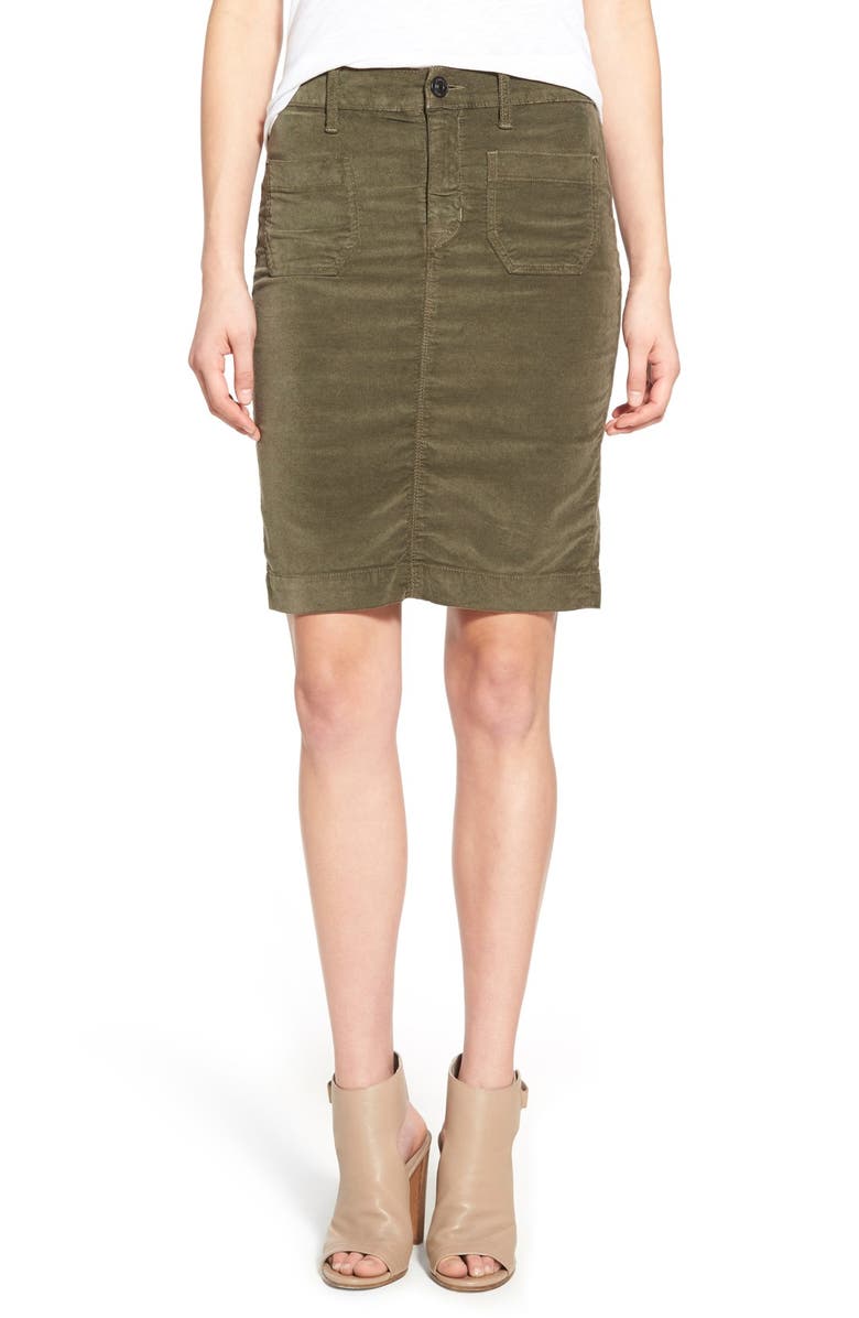 Hudson Jeans 'Fiona' Velvet Pencil Skirt | Nordstrom