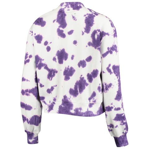 Junk Food Women's New York Giants Tie-Dye Cropped Pullover