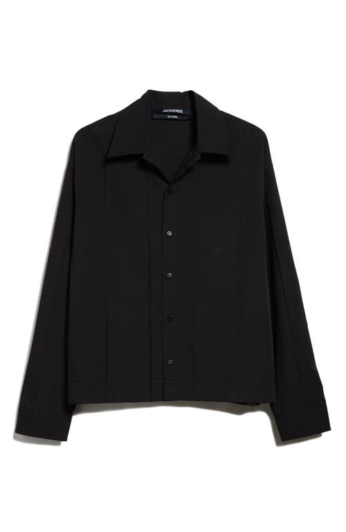 Shop Jacquemus La Chemise Corto Paneled Button-up Shirt In Black