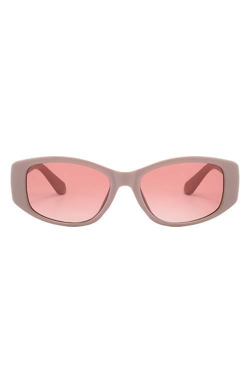 Fifth & Ninth Tara 55mm Polarized Geometric Sunglasses in Mauve /Pink 