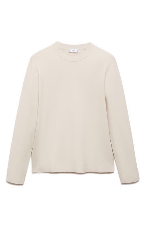 Shop Mango Regular Fit Fine Knit Sweater In Ivory White