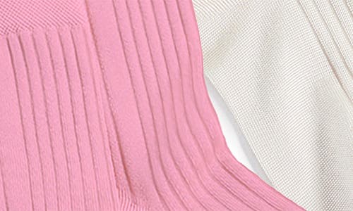 Shop Stems Assorted 3-pack Silky Rib Crew Socks In Ivory/black/pink