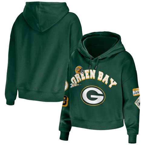 Women's New Era Camo Green Bay Packers Raglan Full-Zip Hoodie 