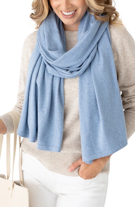 Shop Zestt Organics Organic Cotton Travel Scarf In Horizon Blue