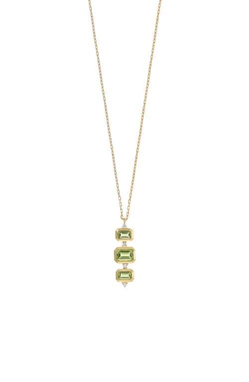 Bony Levy Iris Peridot & Diamond Pendant Necklace in 18K Yellow Gold at Nordstrom