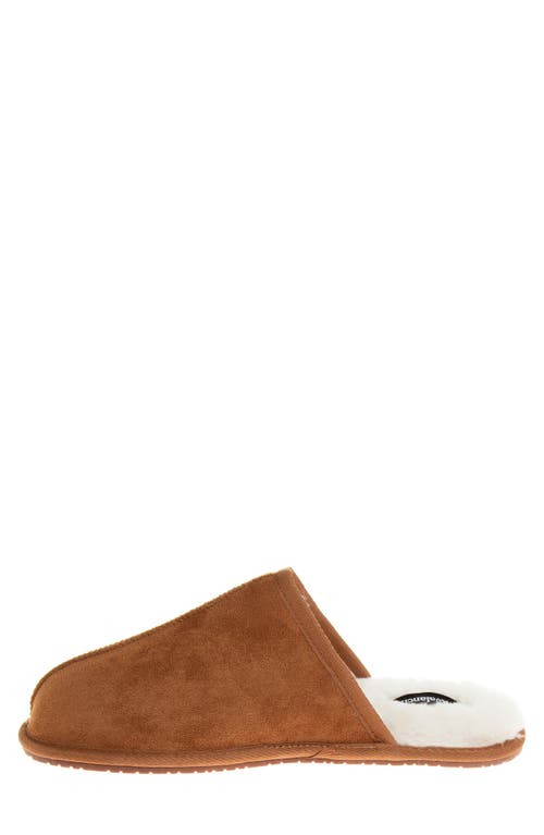 Avalanche Faux Fur Lined Slipper In Chestnut