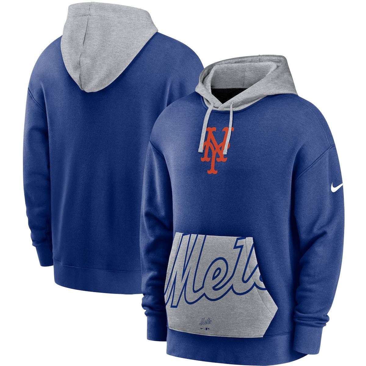 New York Mets Nike Full-Zip Hoodie - Heathered Gray