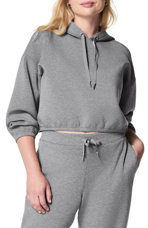 Shop Spanx ® Airessentials Crop Hoodie In Medium Grey Heather