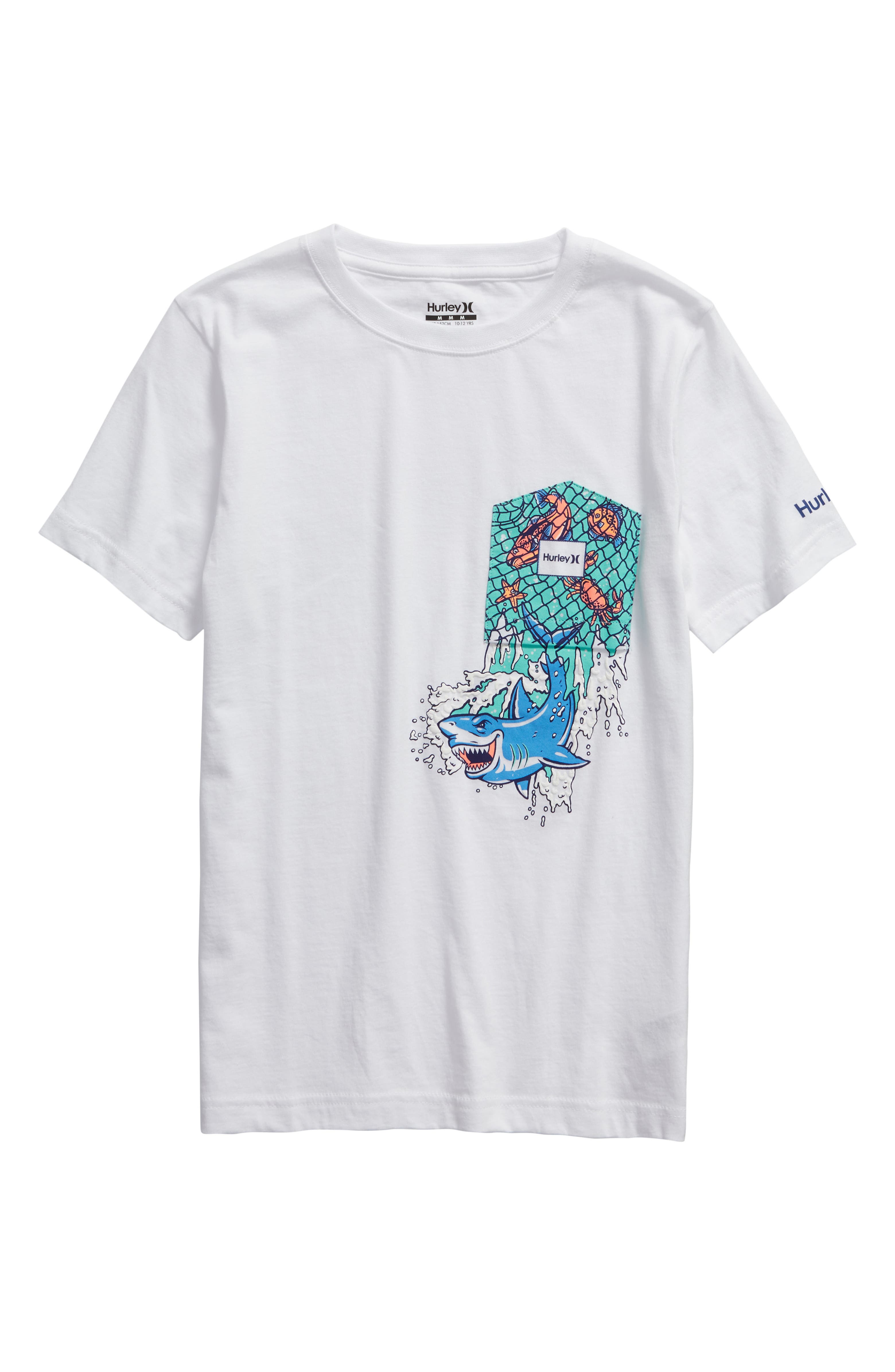 Hurley Shark Print Pocket T-Shirt (Big Boys) | Nordstrom
