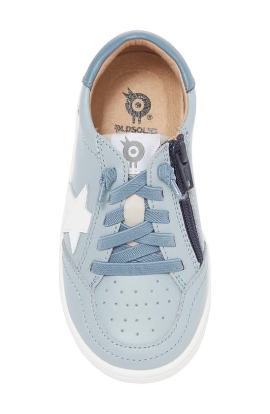Shop Old Soles Kids' Platinum Runner Sneaker In Dusty Blue / Indigo