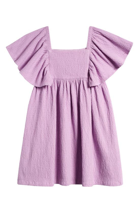 Tucker + Tate Kids' Flutter Sleeve Dress In Purple Lupine