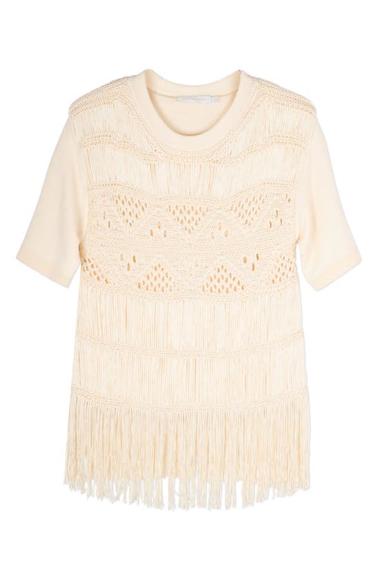 Simkhai 'delphine' Compact Macrame Fringe Top In Ivory