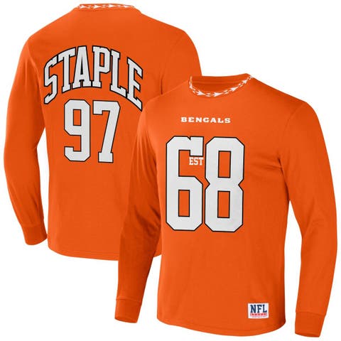 Men's Homage Joe Burrow Heathered Orange Cincinnati Bengals NFL