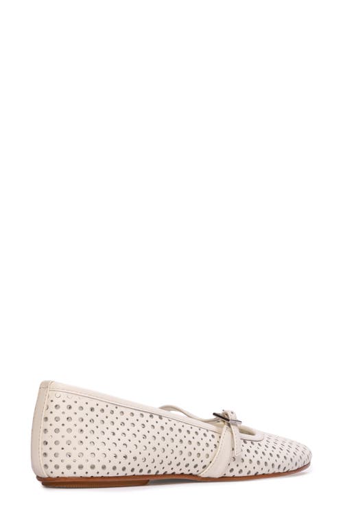 Shop Black Suede Studio Mika Mary Jane Flat In Cream