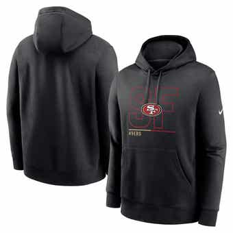 Men's Nike Anthracite San Francisco 49ers Prime Logo Name Split Pullover  Hoodie