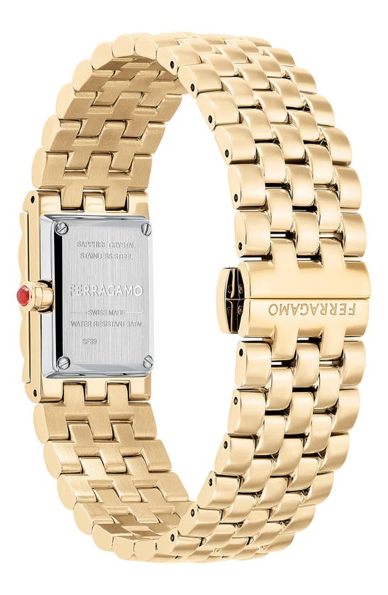 Shop Ferragamo Secret Bracelet Watch, 18.5mm X 30mm In Ip Yellow Gold