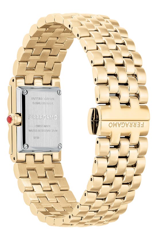 Ferragamo Secret Watch, 19mm X 30mm In Ip Yellow Gold