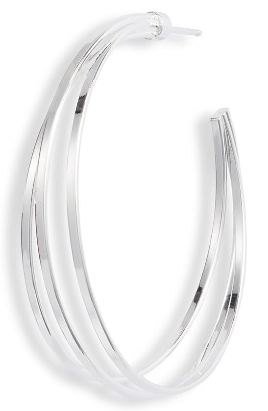 Shop Jennifer Zeuner Raya 2 Triple Hoop Earrings In Yellow Gold