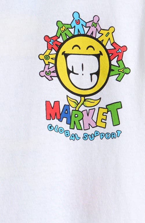 Shop Market Kids' Smiley Global Support Cotton Graphic T-shirt In White