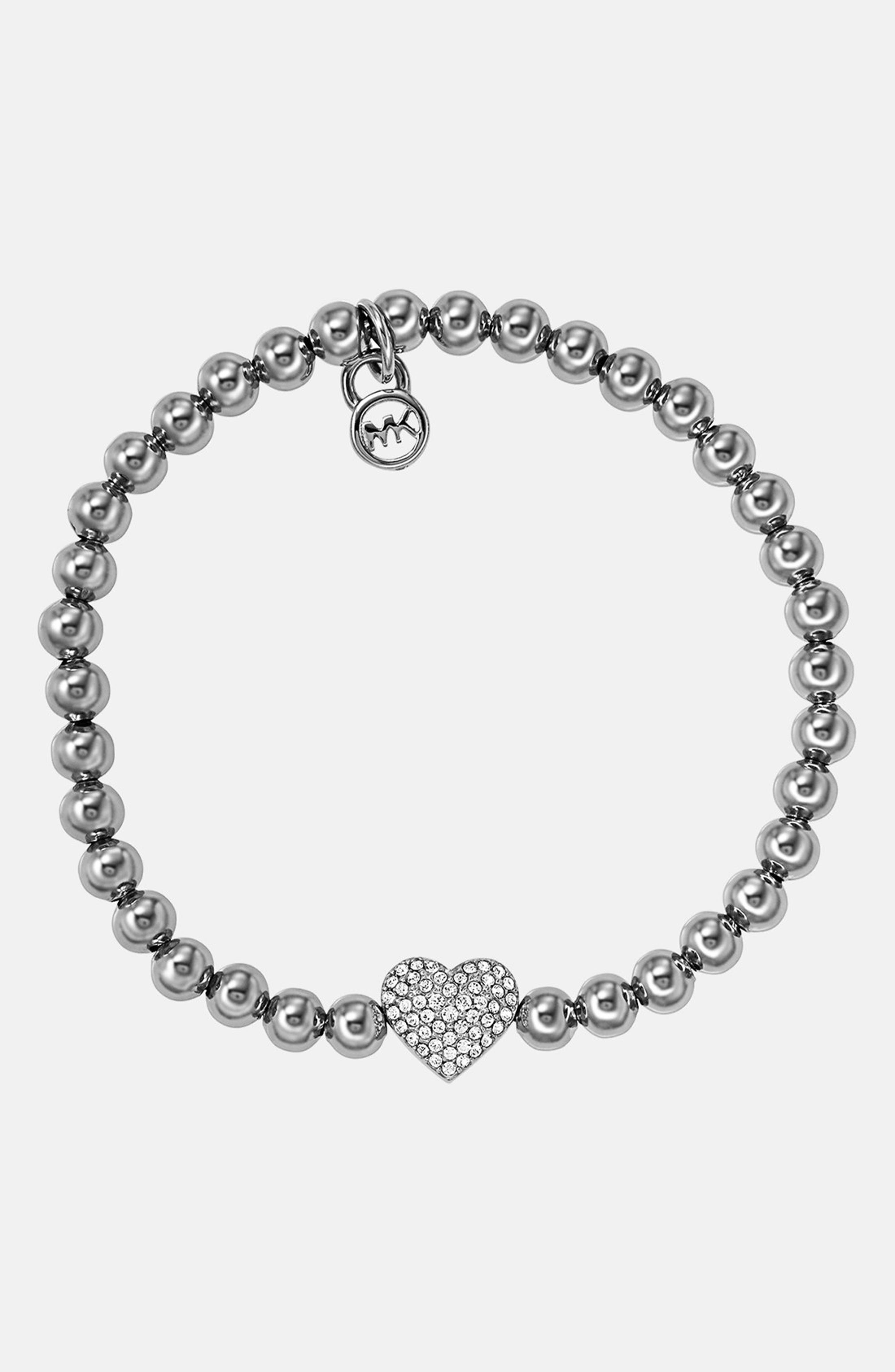Michael Kors 'Brilliance' Pavé Heart Stretch Bracelet | Nordstrom