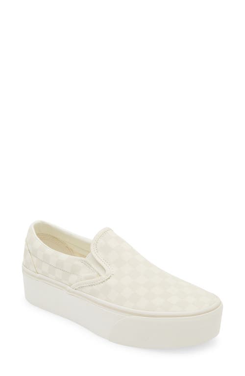 Classic Slip-On Stackform Sneaker in Marshmallow/Turtle Dove