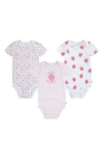 HUGGIES HUGGIES ASSORTED 3-PACK ORGANIC COTTON BODYSUITS 