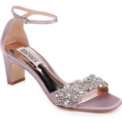 Badgley Mischka Alison Crystal Embellished Ankle Strap Sandal
