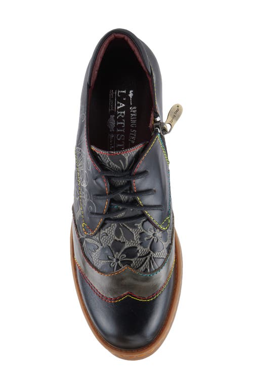 Shop L'artiste By Spring Step Briteetoe Wingtip Derby Pump In Black