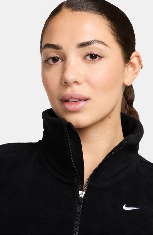 Nike One Therma-fit Half Zip Sweater In Black/white