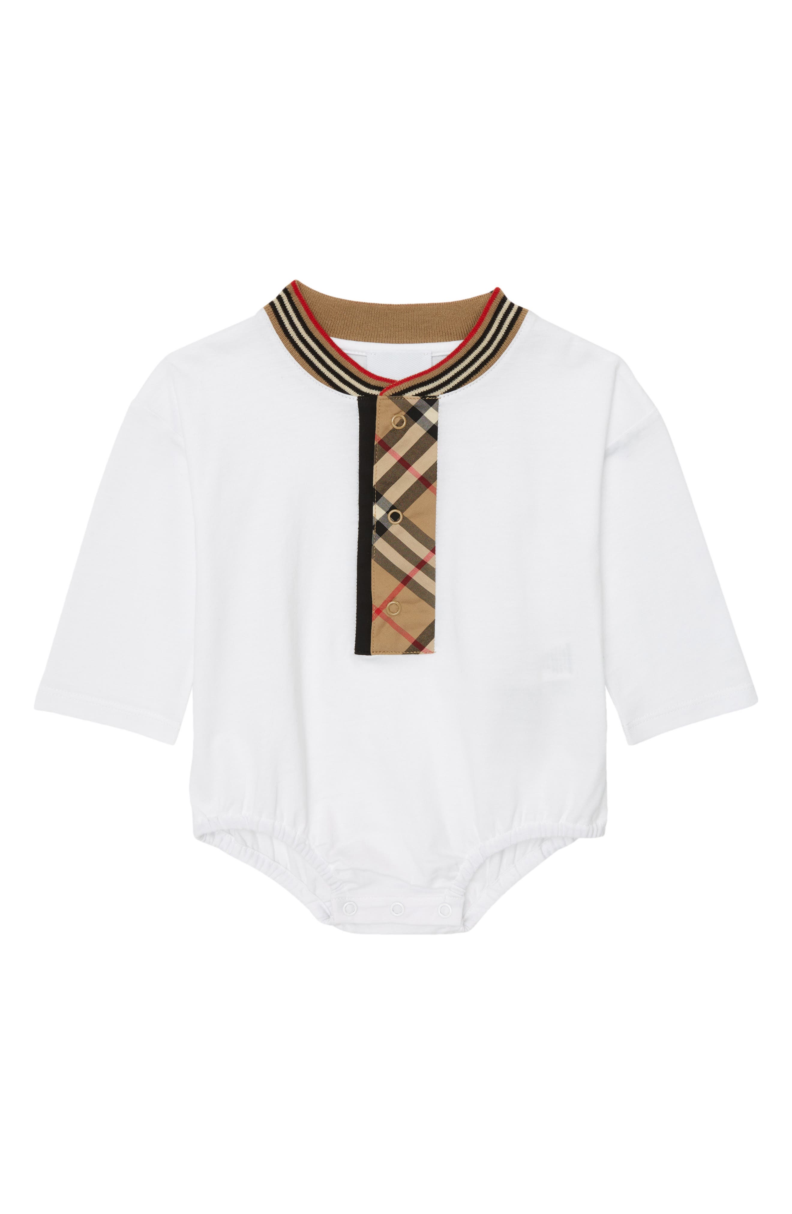 Burberry Knox Check Shirt in White at Nordstrom, Size 1M Us