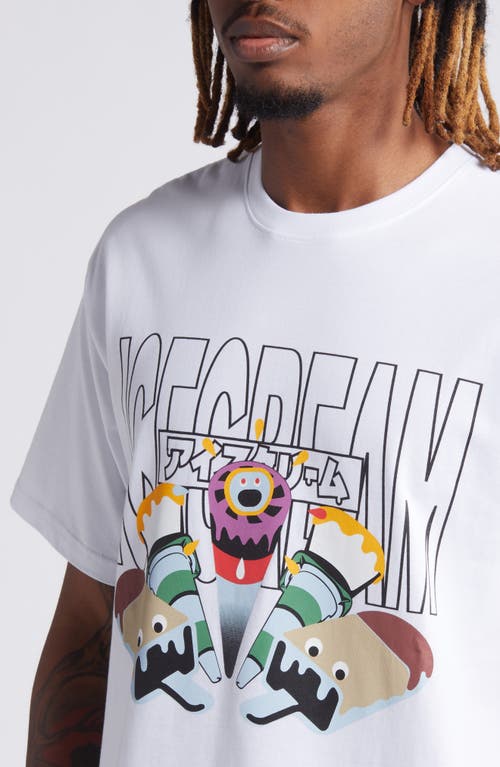 Shop Icecream The Gang Graphic T-shirt In White