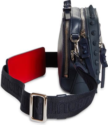 Christian Louboutin Loubitown Spike Zip Leather Crossbody Bag in