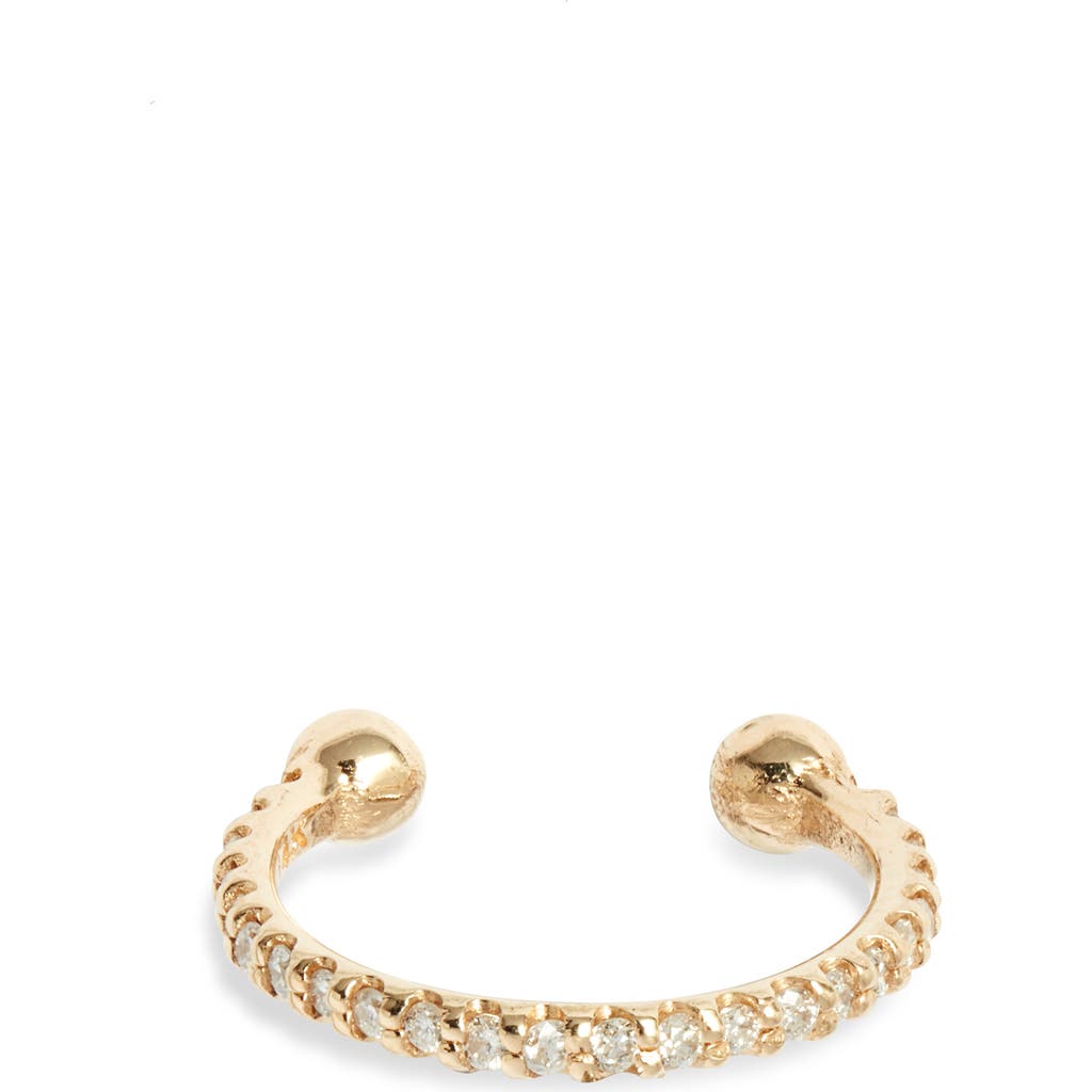 Anzie Women's Classique 14k White Gold & 0.12 Tcw Diamond Ear Cuff In Yellow Gold