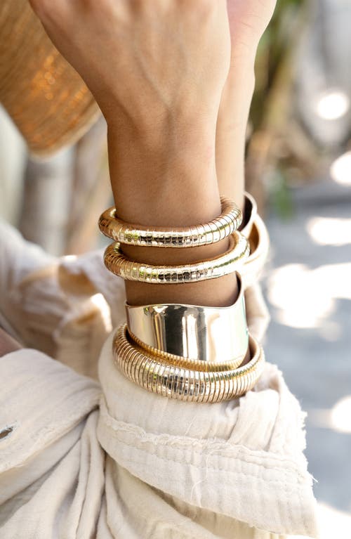 Ettika Smooth Cuff Bracelet In Gold