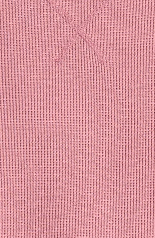 Shop Zella Girl Zen Long Sleeve Waffle Knit T-shirt In Pink Lilas