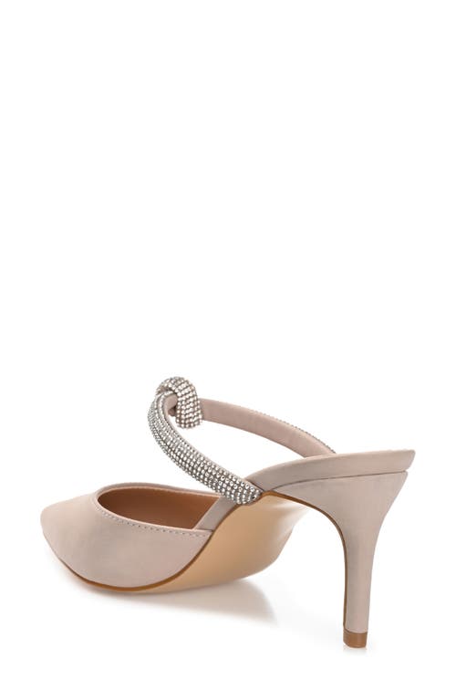 Journee Collection Lunna Crystal Embellished Pump In Blush Smoke