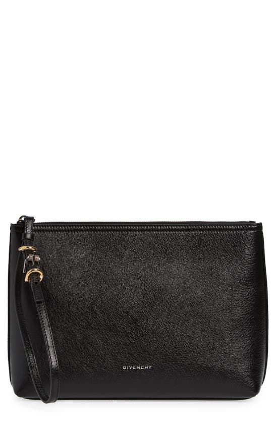 Shop Givenchy Voyou Leather Travel Pouch In Black