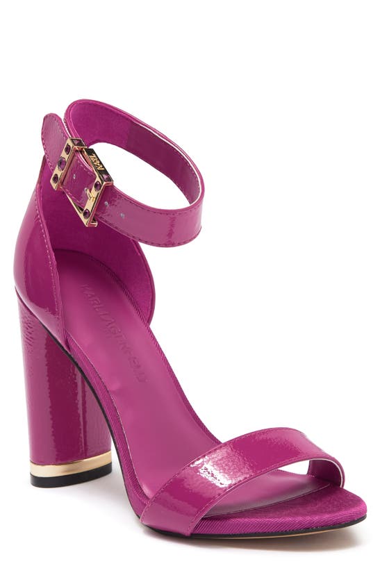 Karl Lagerfeld Ceris Ankle Strap Sandal In Orchid