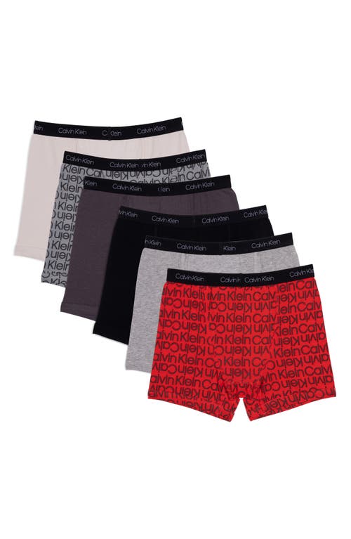 Shop Calvin Klein Kids' Assorted 6-pack Boxer Briefs In  Outline