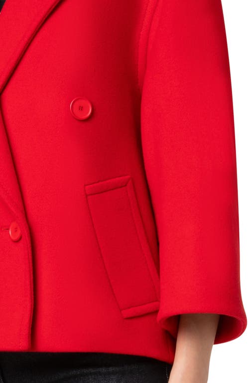 Akris Punto Wool-blend Asymmetric Zip Biker Jacket In Lipstick