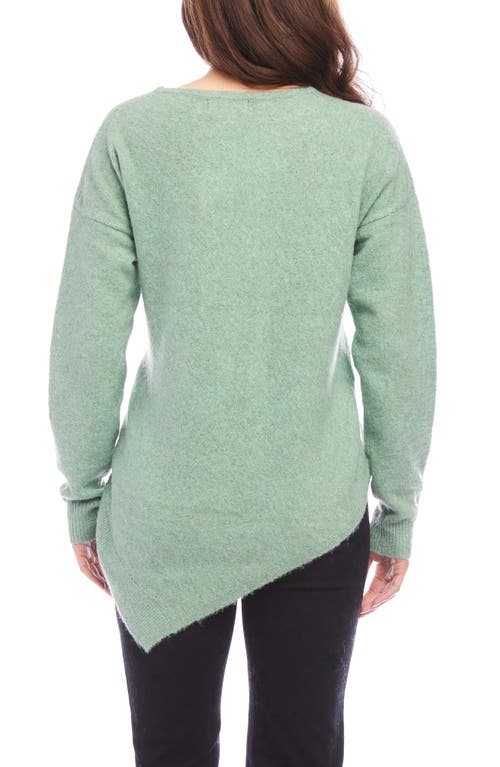 Shop Karen Kane Asymmetric Hem Sweater In Sage