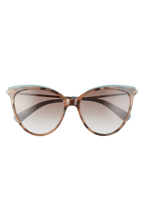 Longchamp 55mm Gradient Cat Eye Sunglasses in Havana Nordic/Brown Azure